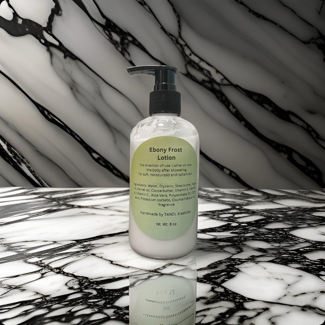 TandL Kreations Ebony Frost Lotion
<img src=”URL_OF_YOUR_BADGE_IMAGE” alt=”Trust Badge” style=”width:100px; height:auto;”/>