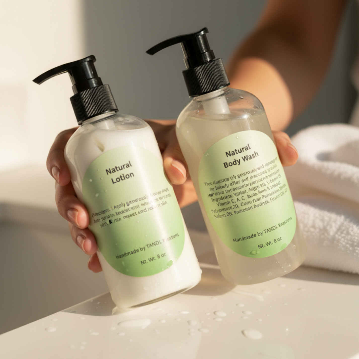 Hands holding natural duo