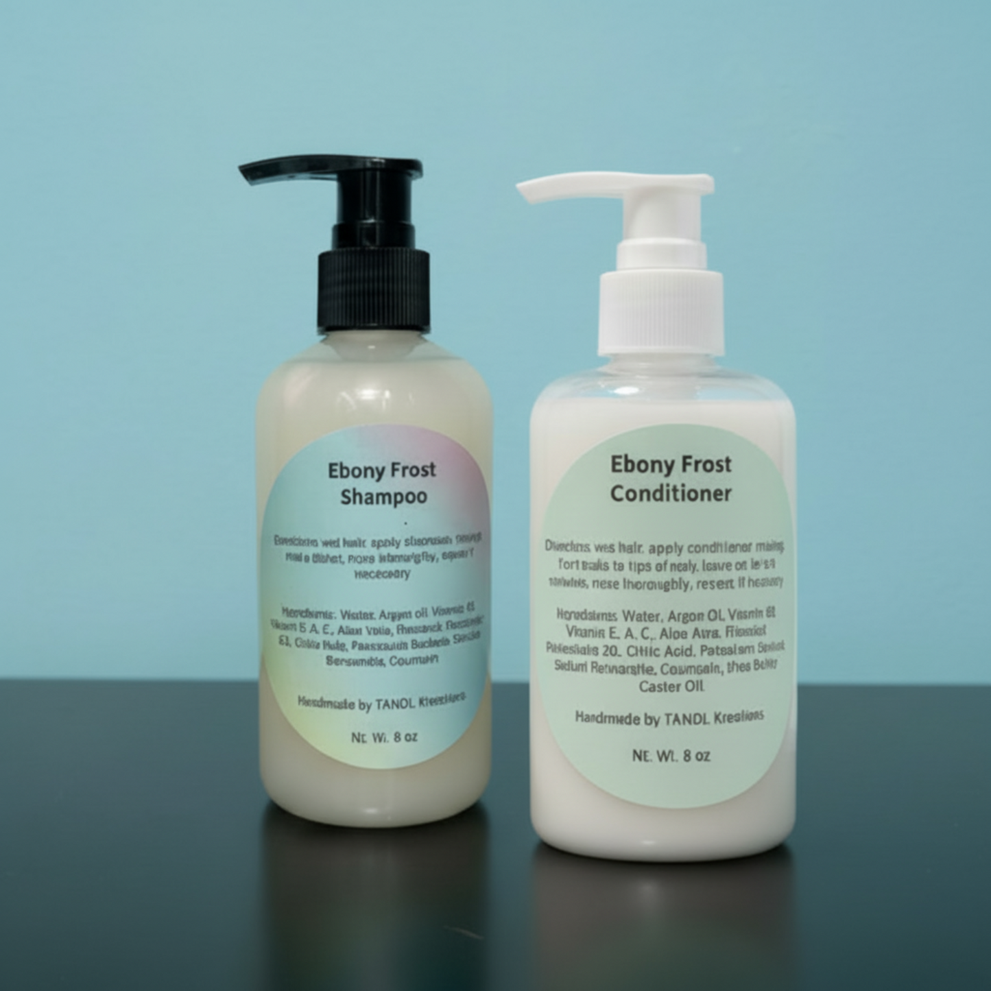 Ebony Frost Shampoo and Conditioner mini bundle 2-8oz TandL Kreations
