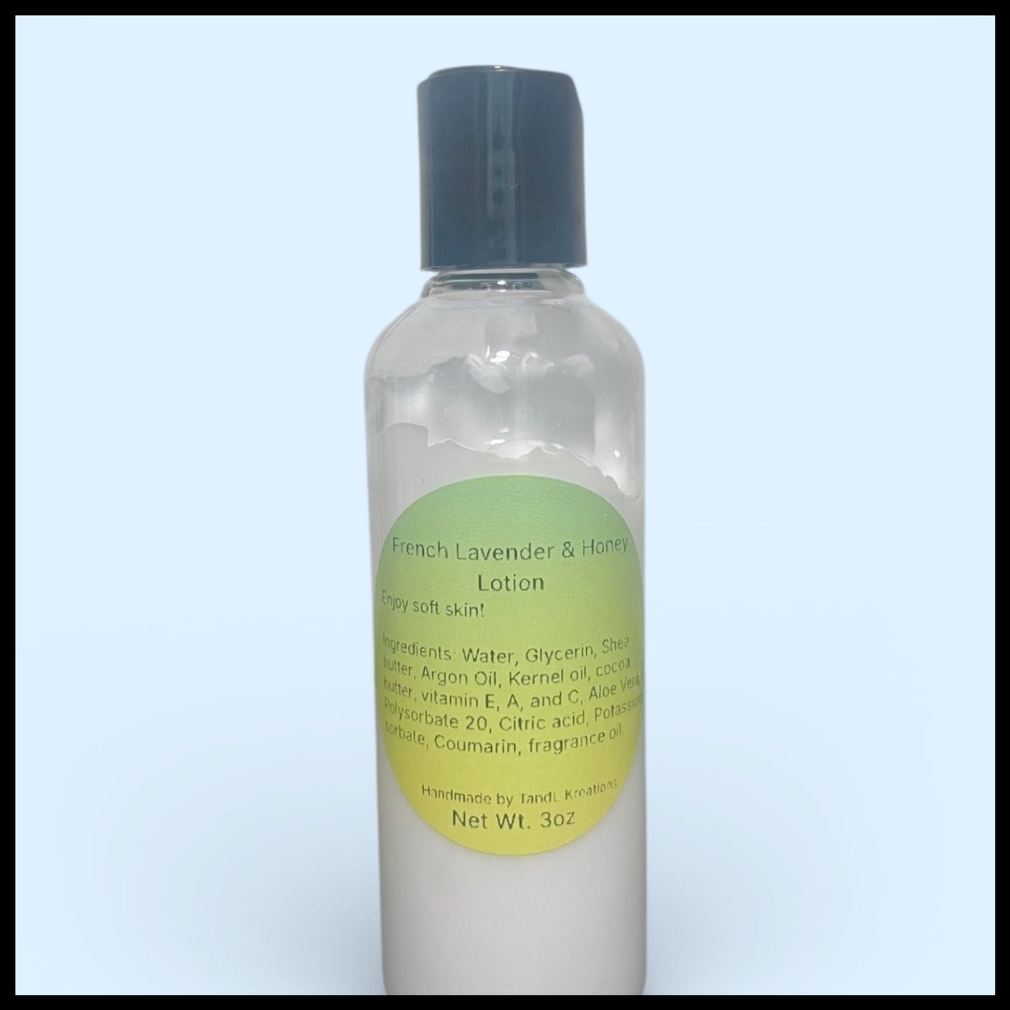 French Lavender & Honey Lotion | 3oz | Argan Oil | TandL Kreations