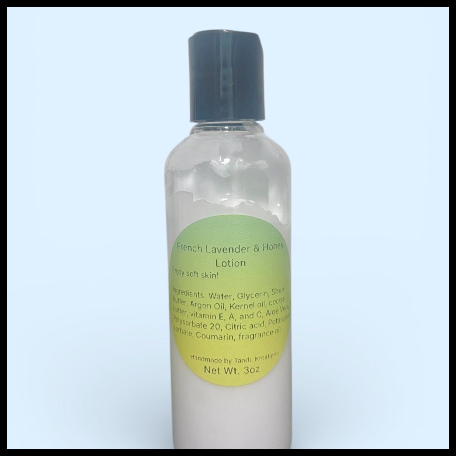 French Lavender & Honey Lotion | 3oz | Argan Oil | TandL Kreations