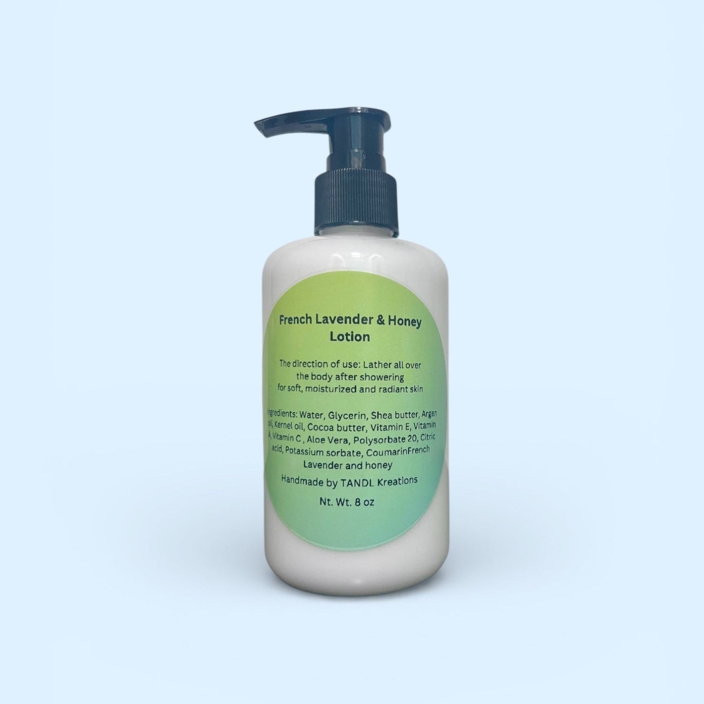 French Lavender & Honey Lotion | 8oz | Argan Oil | TandL Kreations