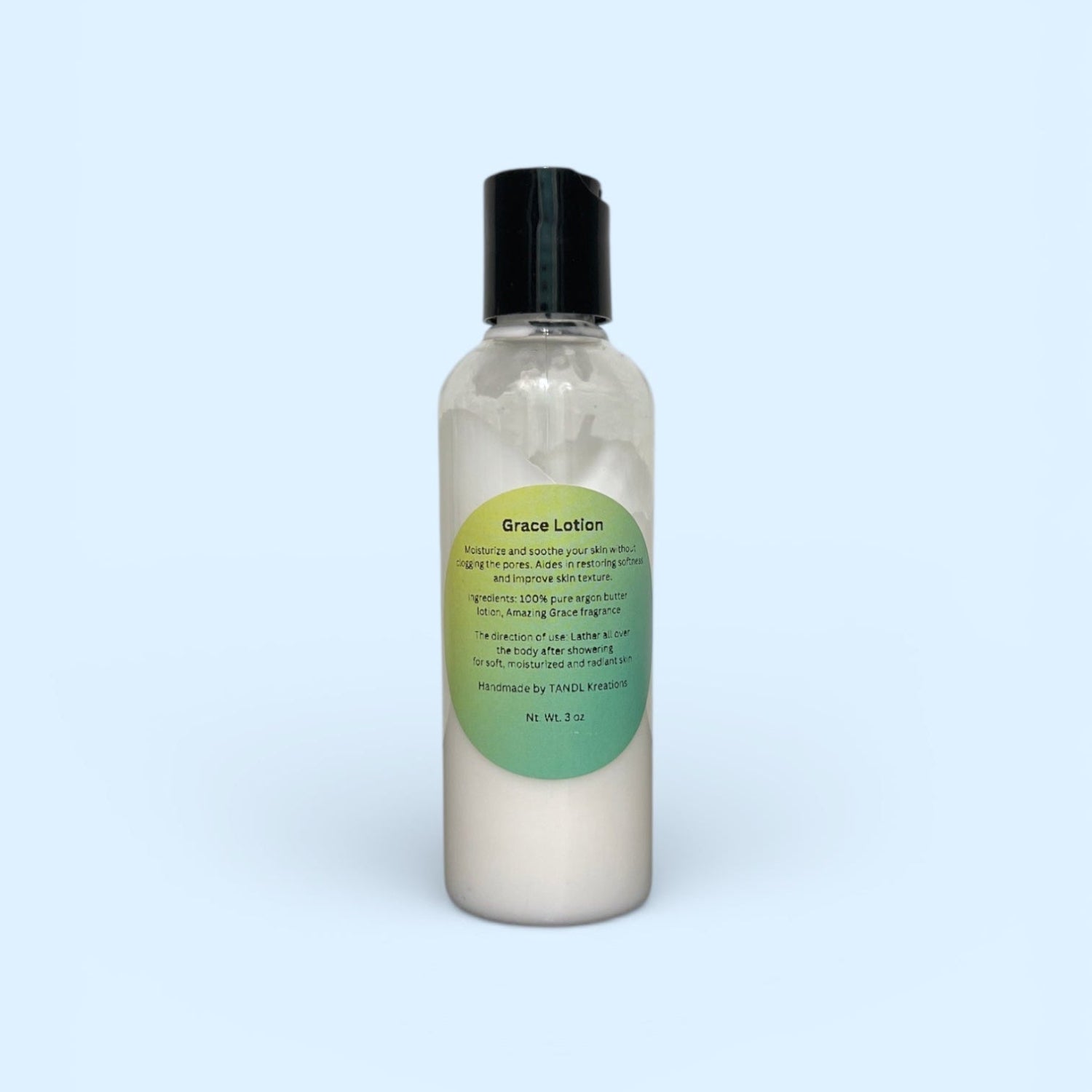 Grace 3 oz lotion Argan oil TandL Kreations