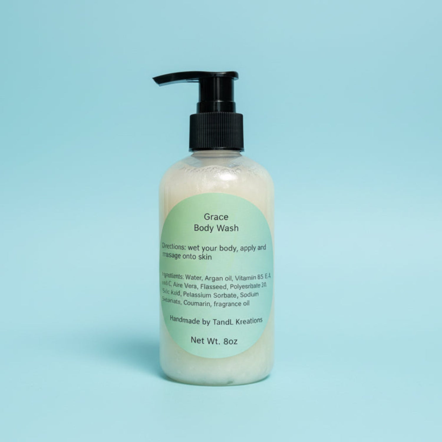Grace 8 oz  body wash, Argan oil TandL Kreations