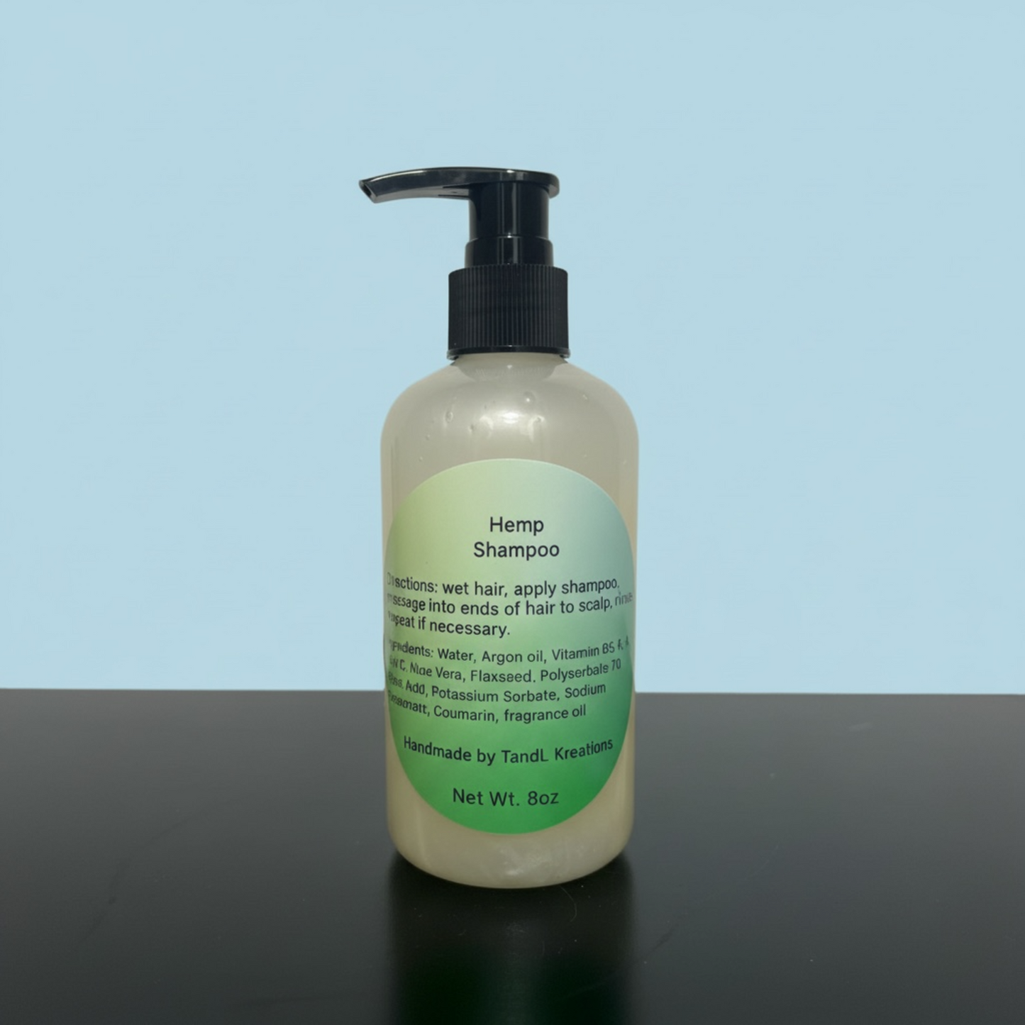 Hemp Argan Oil 8oz Shampoo TandL Kreations