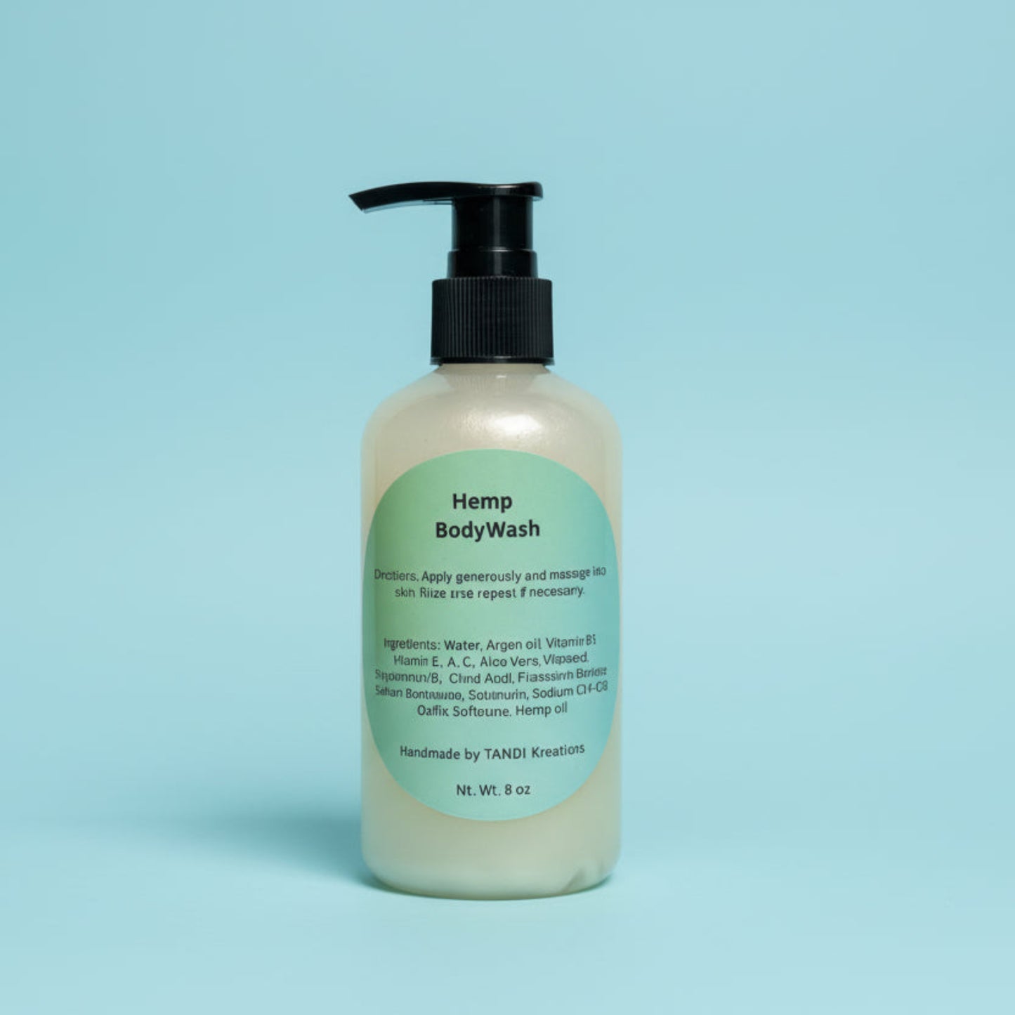 Hemp Body Wash  8oz set Argan oil TandL Kreations