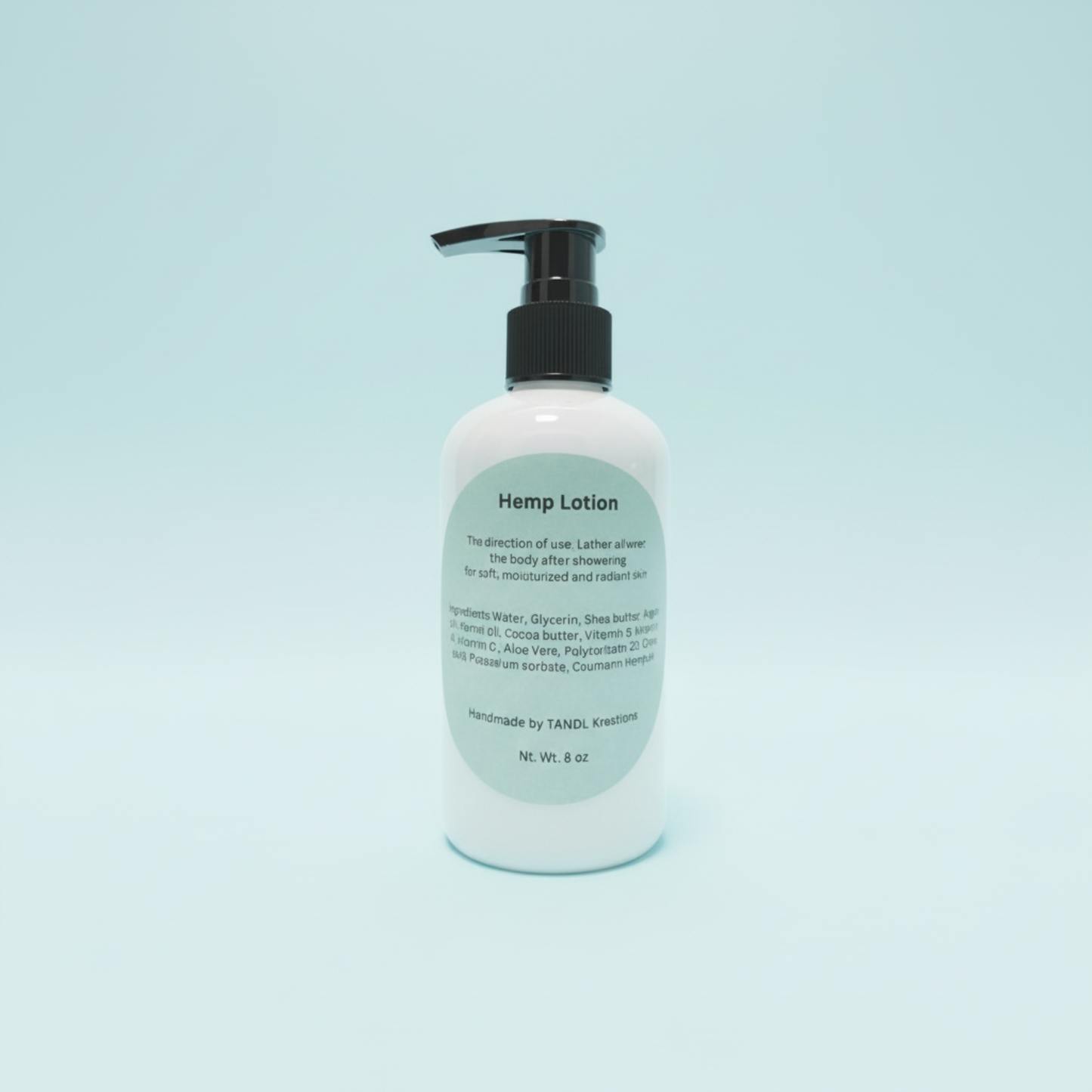 Hemp Lotion  8oz set Argan oil TandL Kreations