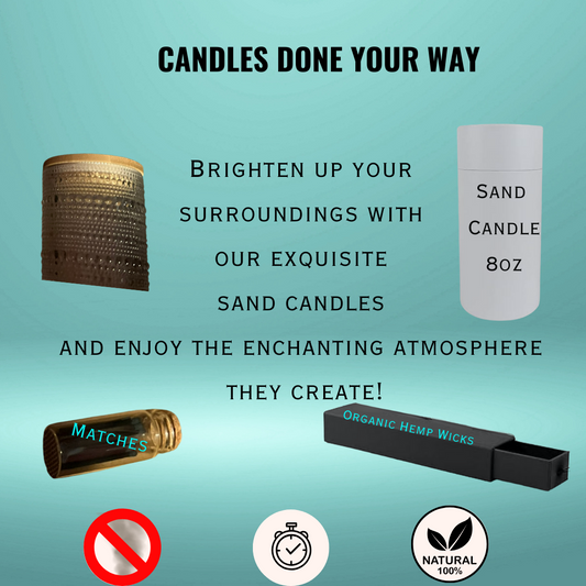 8oz sand candle