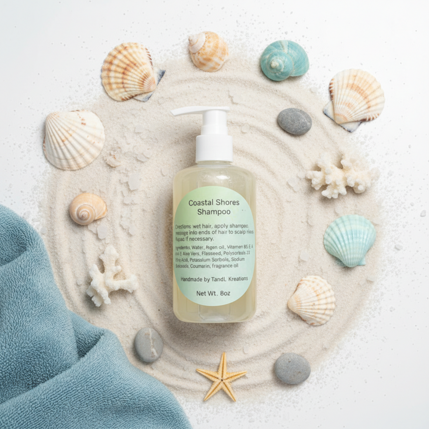Coastal Shores Shampoo Flat Lay