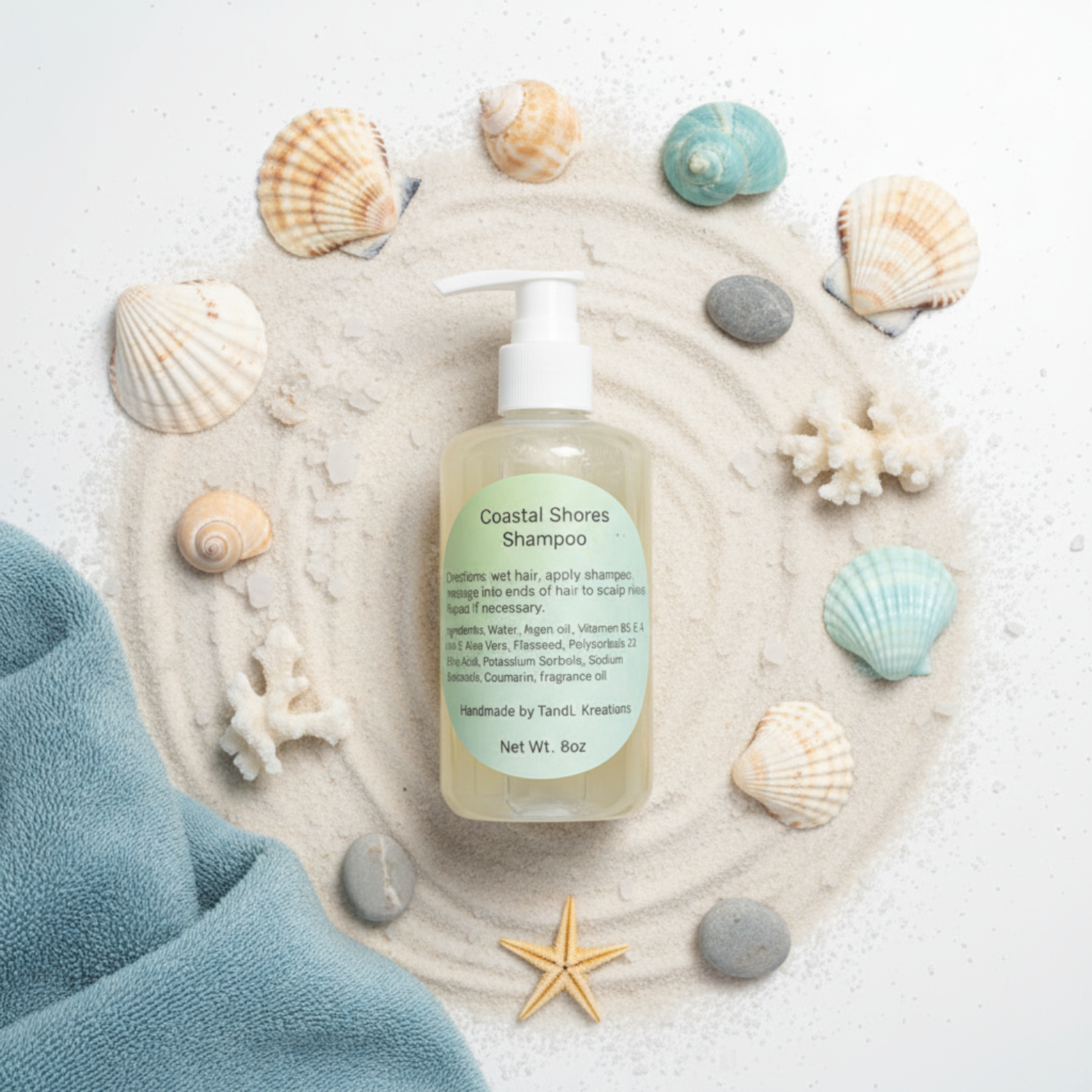 Coastal Shores Shampoo Flat Lay