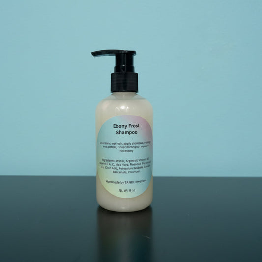 ebony frost shampoo 8oz argan oil tandl kreations background