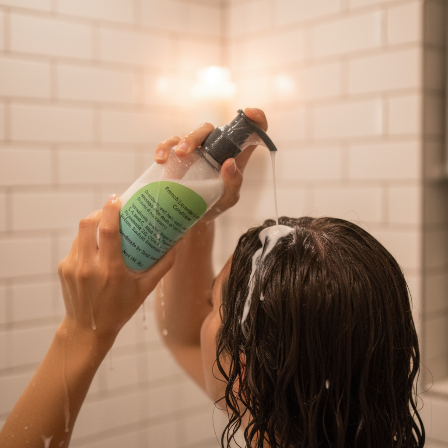 French Lavender & Honey Conditioner In Use