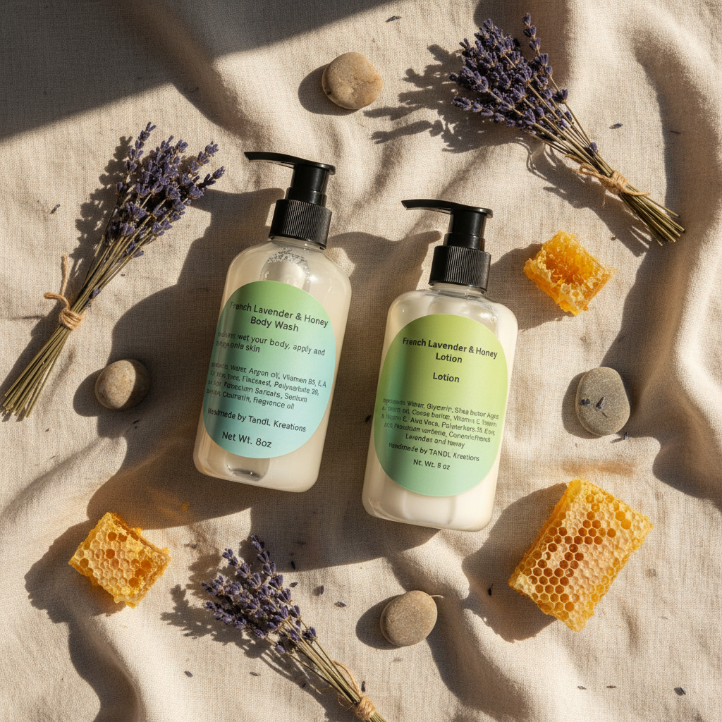 French Lavender & Honey Flat Lay Lifestyle