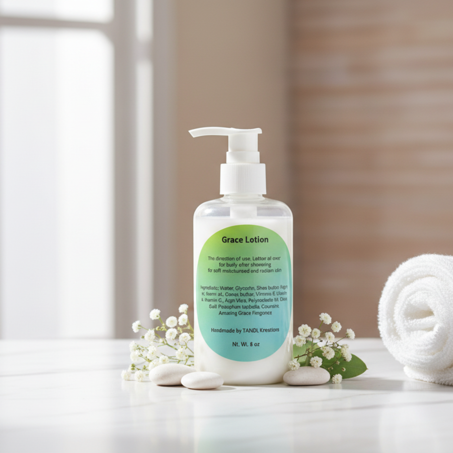 Grace Lotion on marble surface