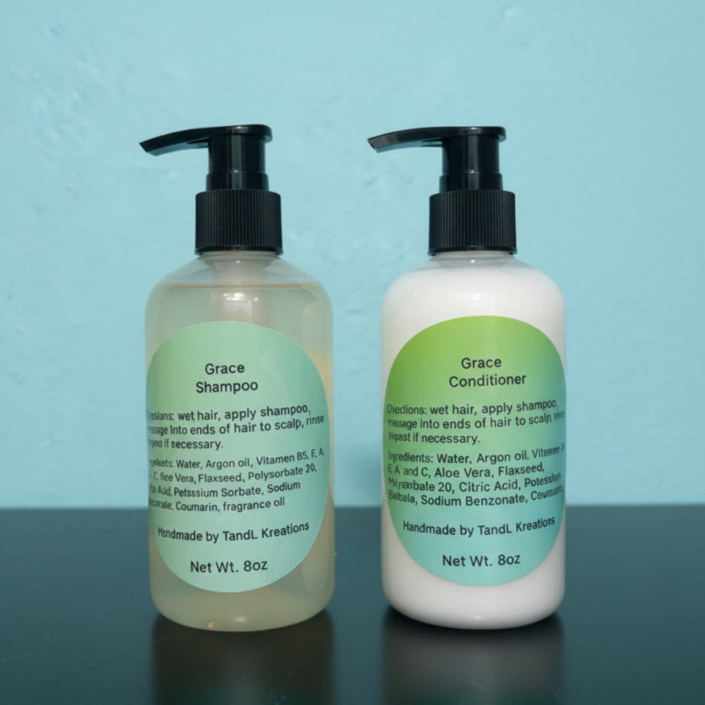 Grace Argan Oil 2-8oz Shampoo and Conditioner TandL Kreations