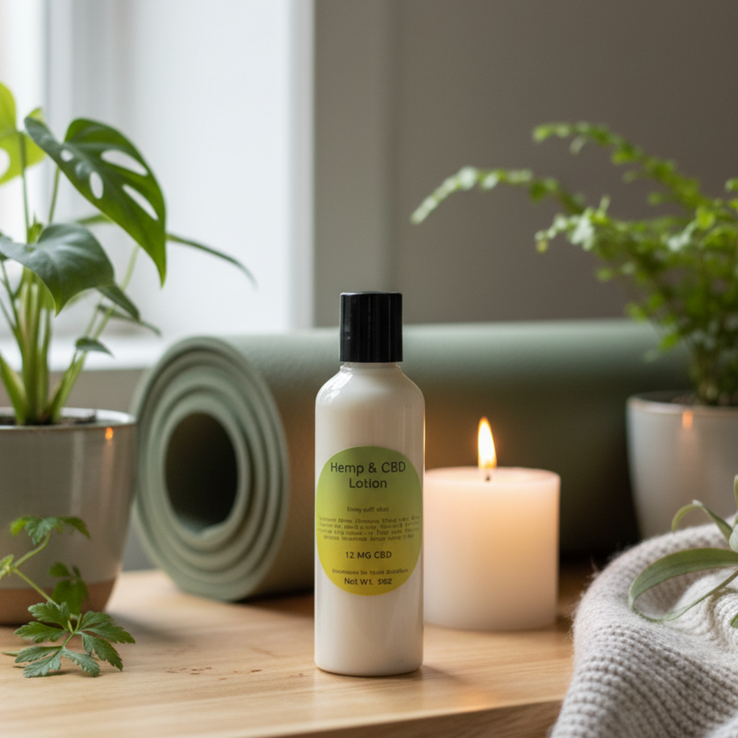 Hemp & CBD Lotion wellness scene