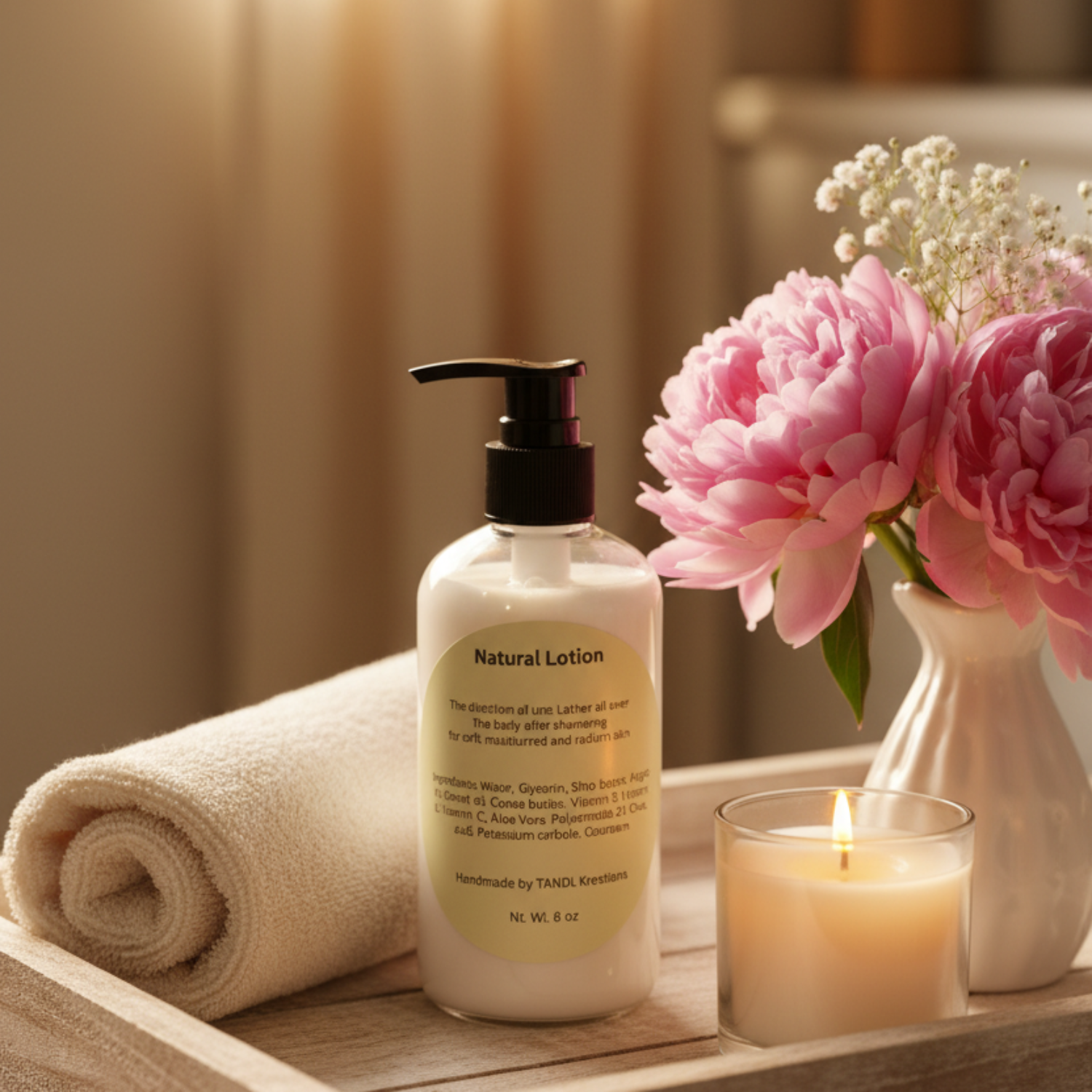 Natural Argan Oil Lotion self-care scene