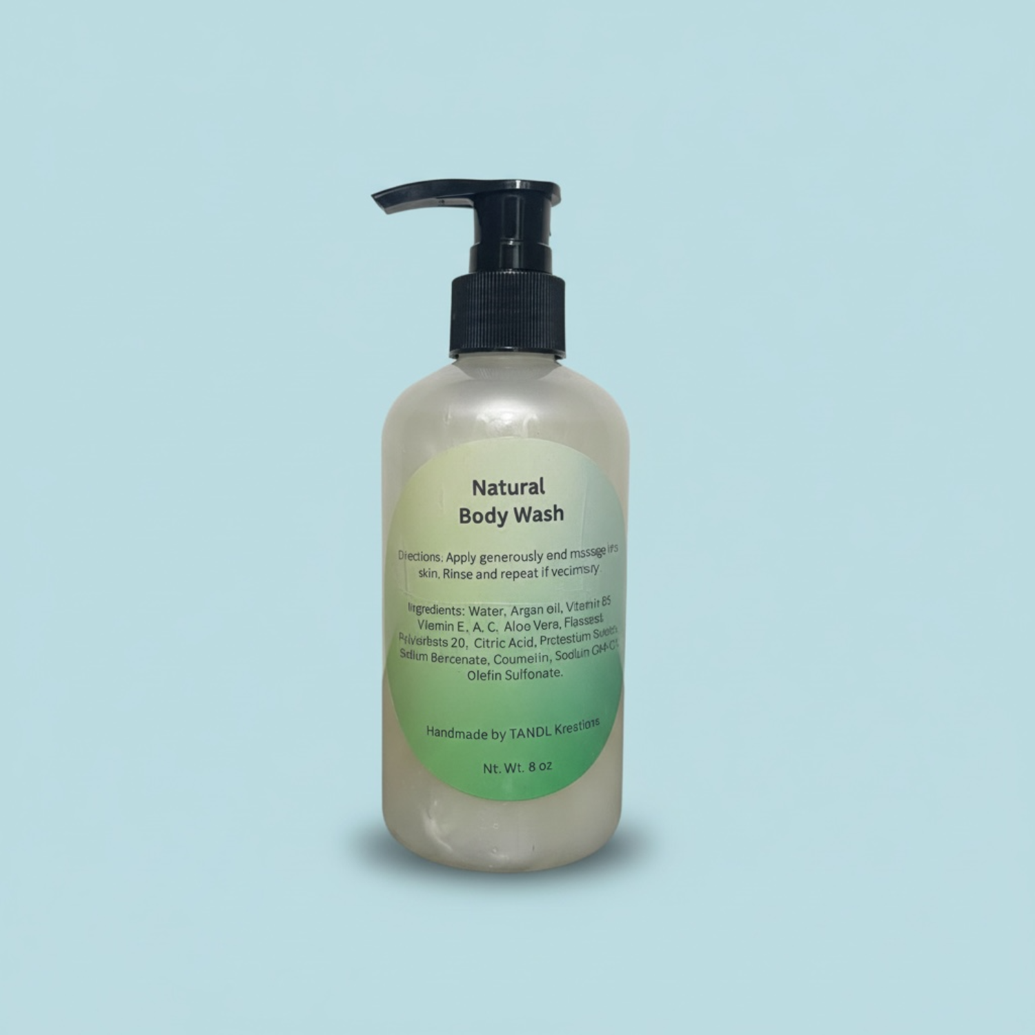 Natural Argan Oil 8oz Body Wash TandL Kreations