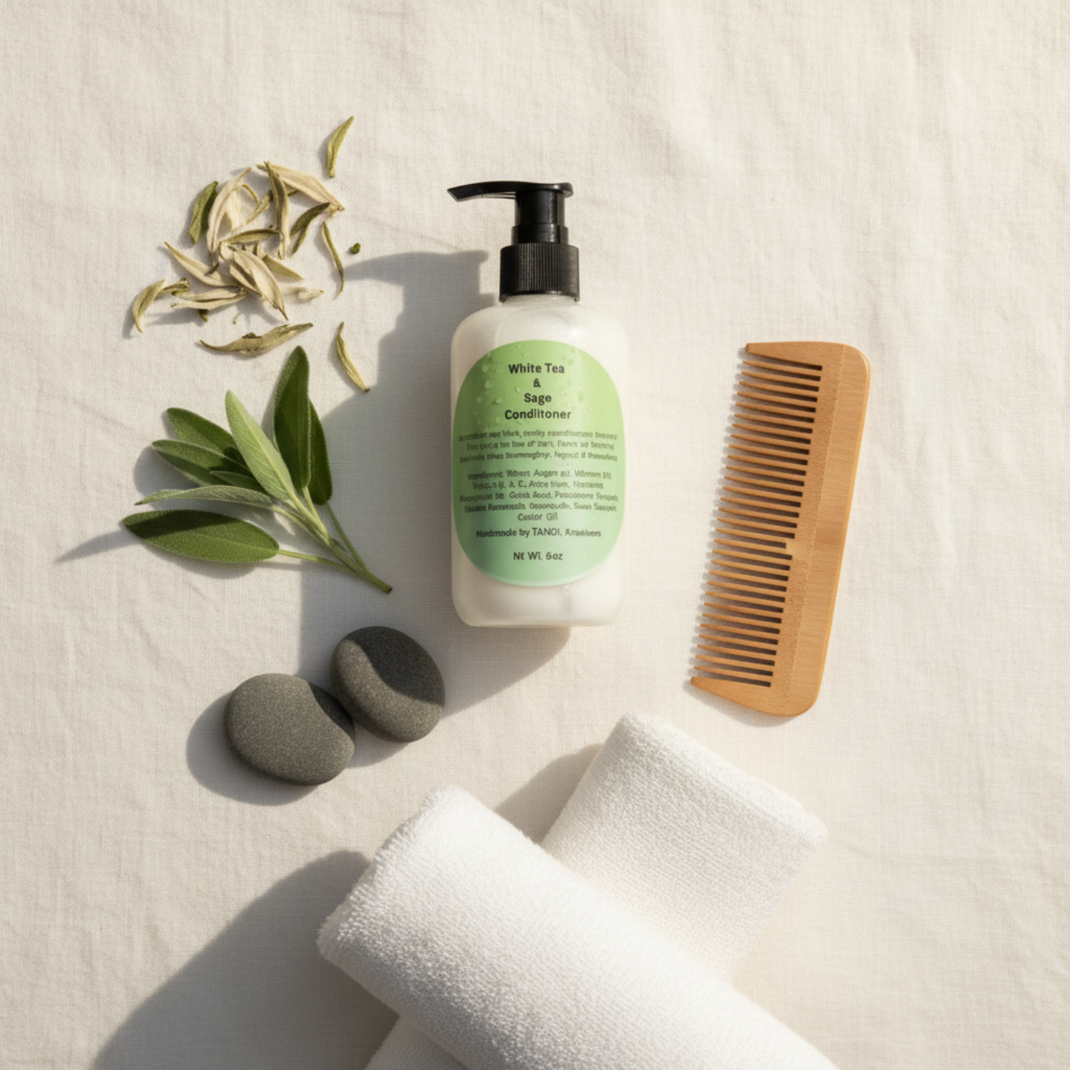 White Tea & Sage Conditioner Flat Lay